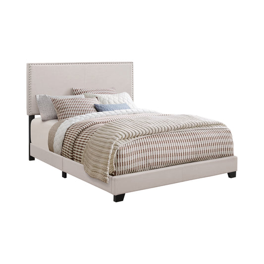 Boyd Upholstered Queen Panel Bed Ivory