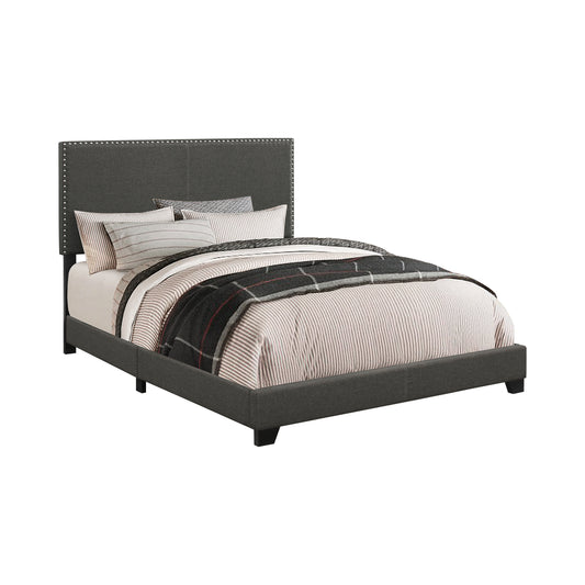 Boyd Upholstered Eastern King Panel Bed Charcoal