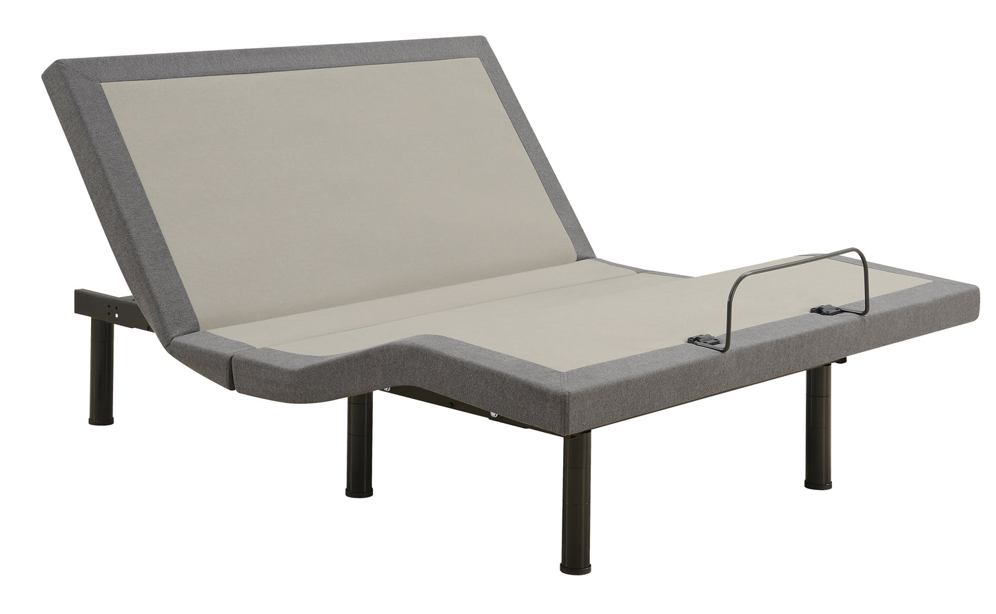 Negan Twin XL Adjustable Bed Base Grey and Black W/ Dual massage