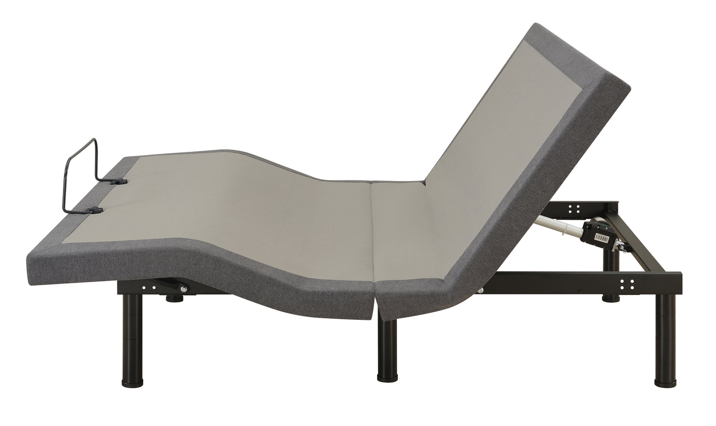 Negan Twin XL Adjustable Bed Base Grey and Black W/ Dual massage