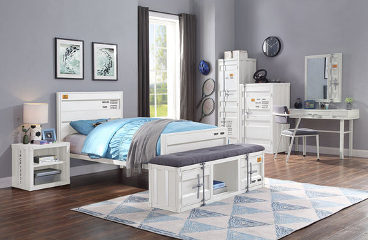 Cargo White Twin Bed - ATL FURNITURE