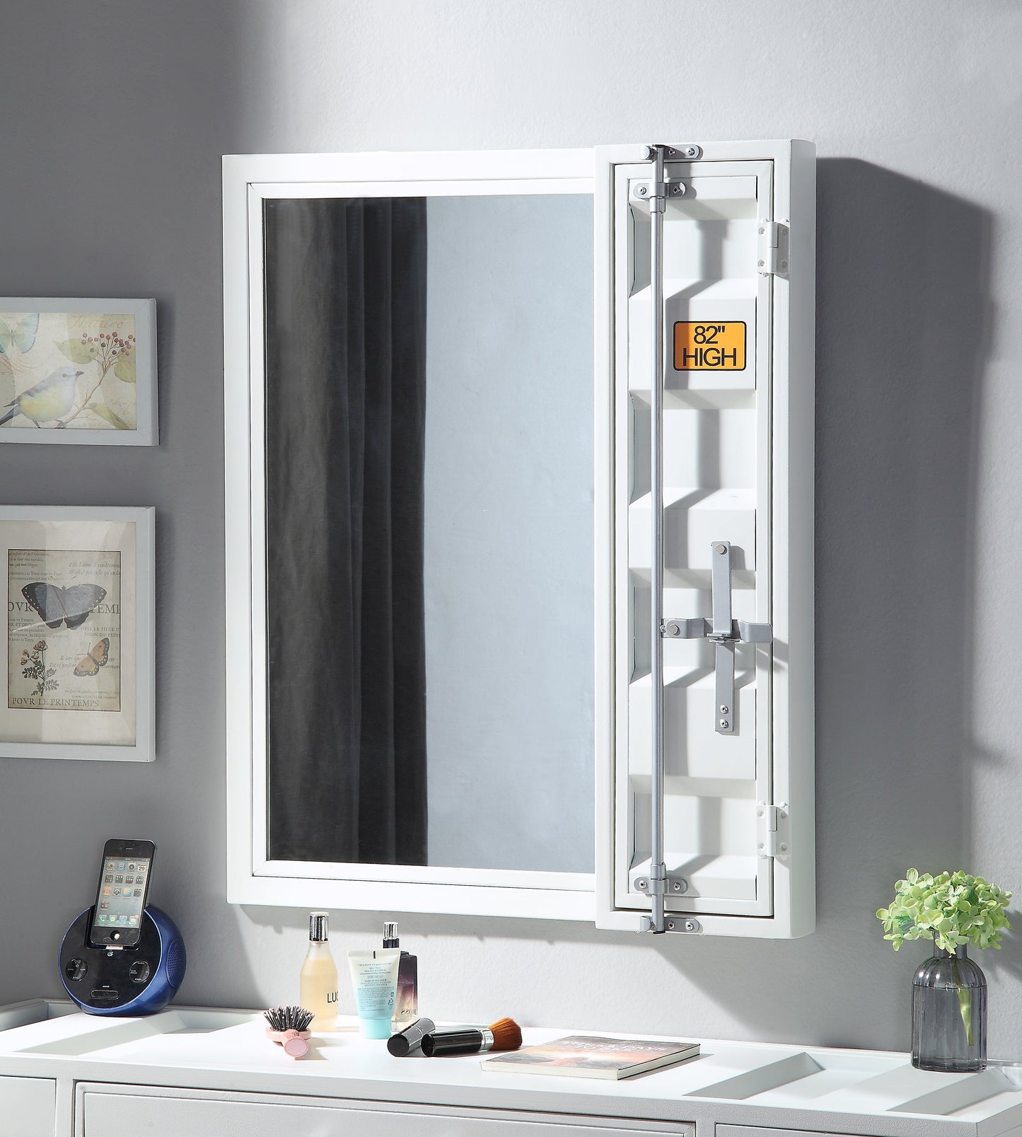 Cargo White Vanity Mirror - ATL FURNITURE