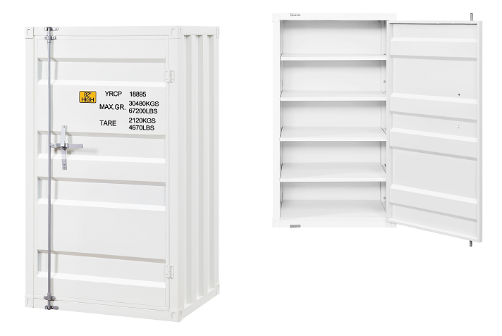 Cargo White Chest (Single Door) - ATL FURNITURE