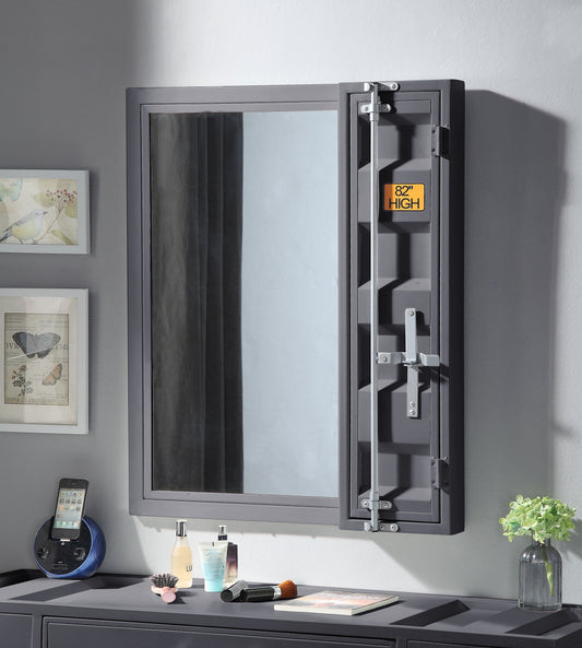 Cargo Gunmetal Vanity Mirror - ATL FURNITURE