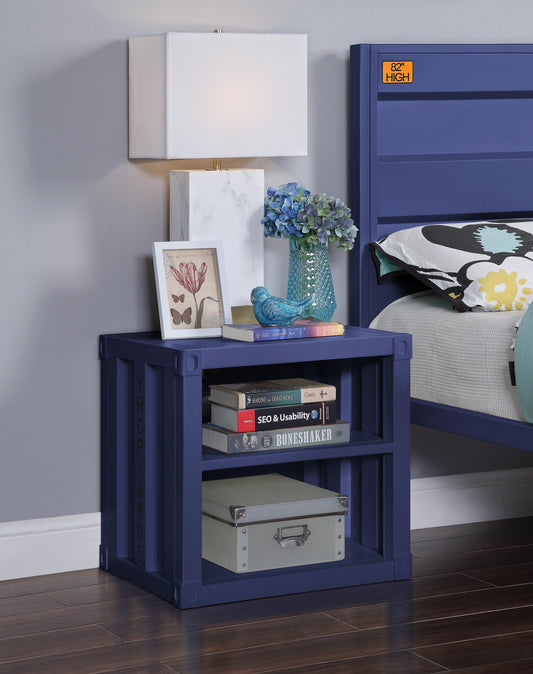 Cargo Blue Nightstand (USB) - ATL FURNITURE