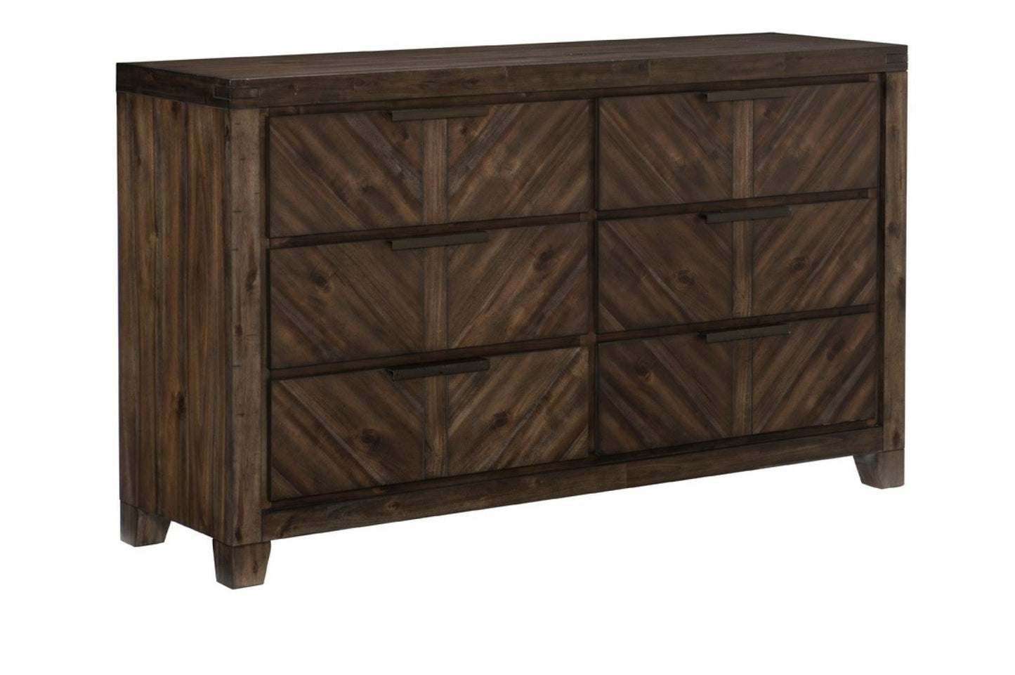 Homelegance - Parnell Dresser With Mirror In Distressed Espresso - 1648-6 - ATL FURNITURE