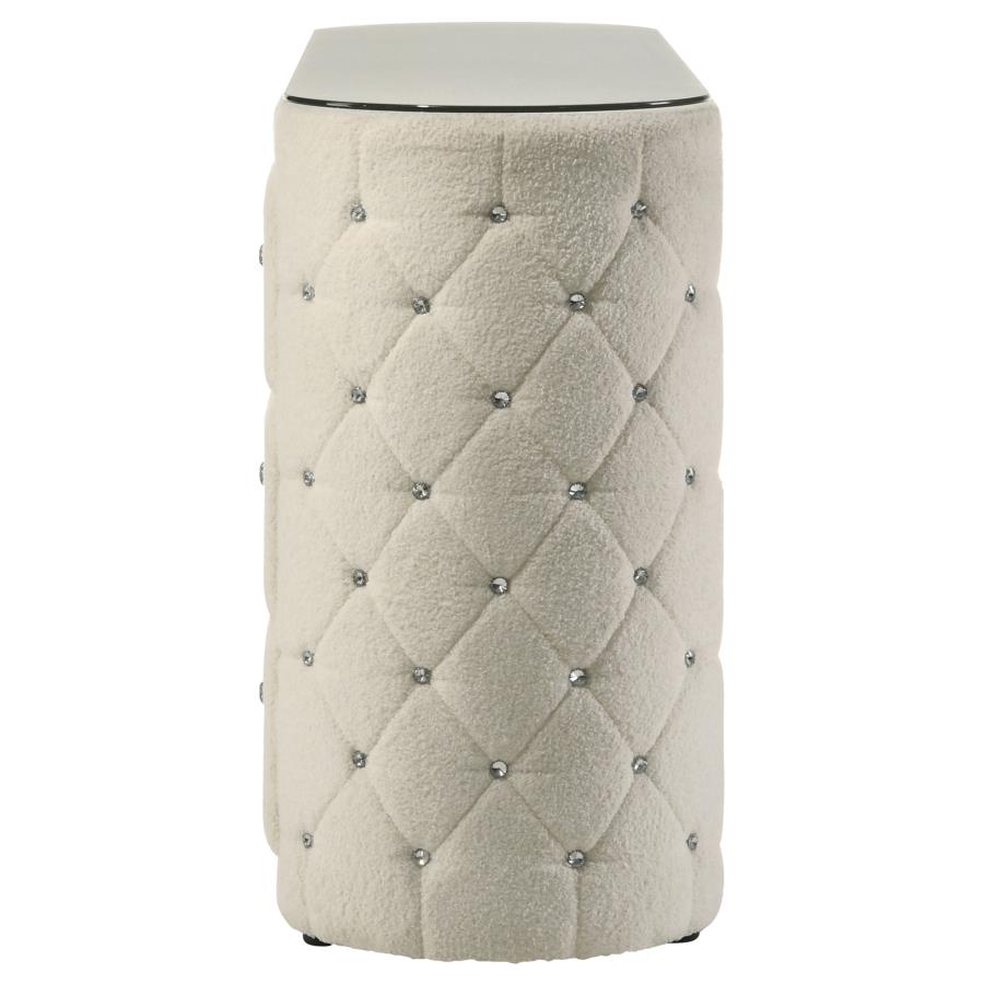 Sonya 6-Drawer Upholstered Bedroom Dresser Ivory