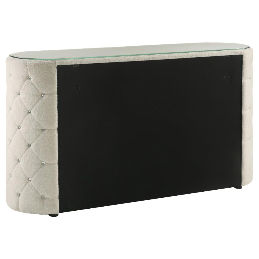 Sonya 6-Drawer Upholstered Bedroom Dresser Ivory