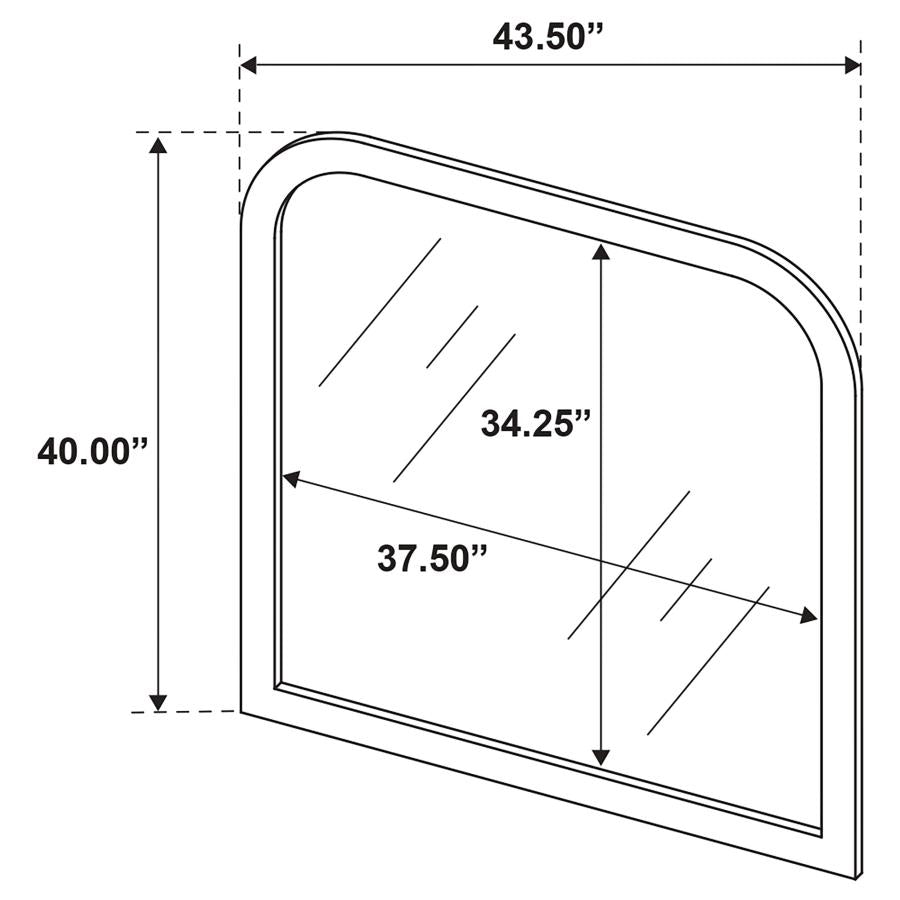 Sonya Upholstered Bedroom Dresser Mirror Ivory