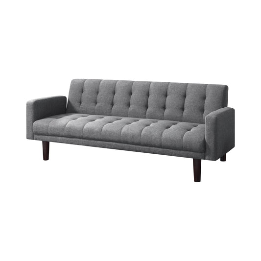 Sommer Upholstered Tufted Convertible Sofa Bed Grey