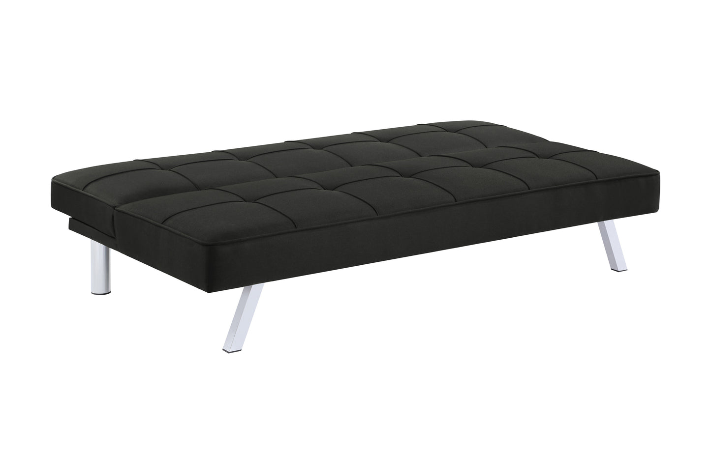 Joel Upholstered Tufted Convertible Sofa Bed Black