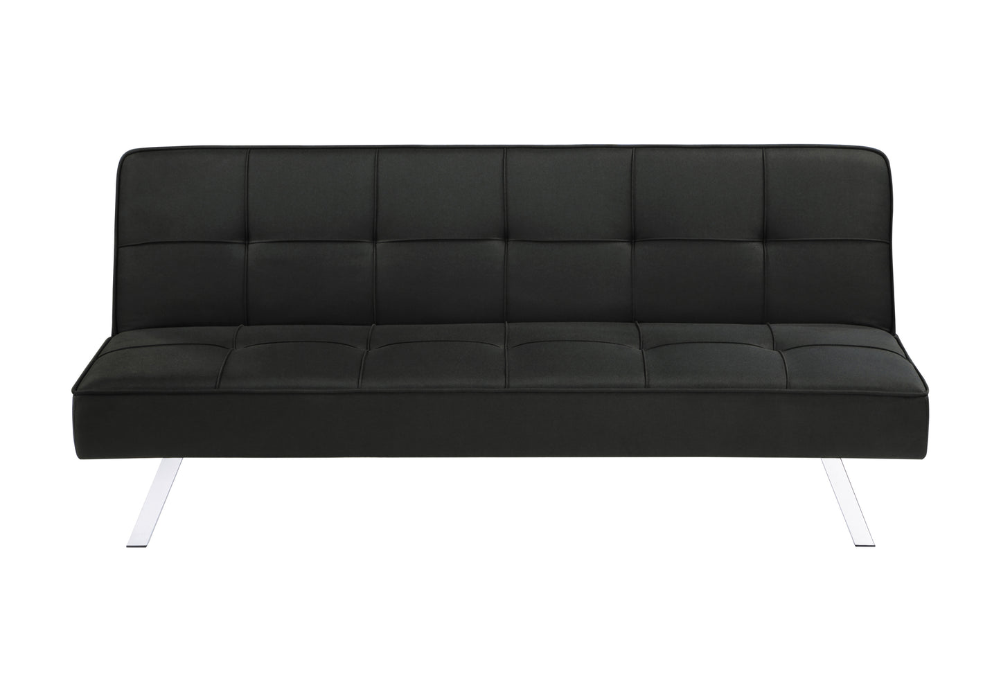 Joel Upholstered Tufted Convertible Sofa Bed Black