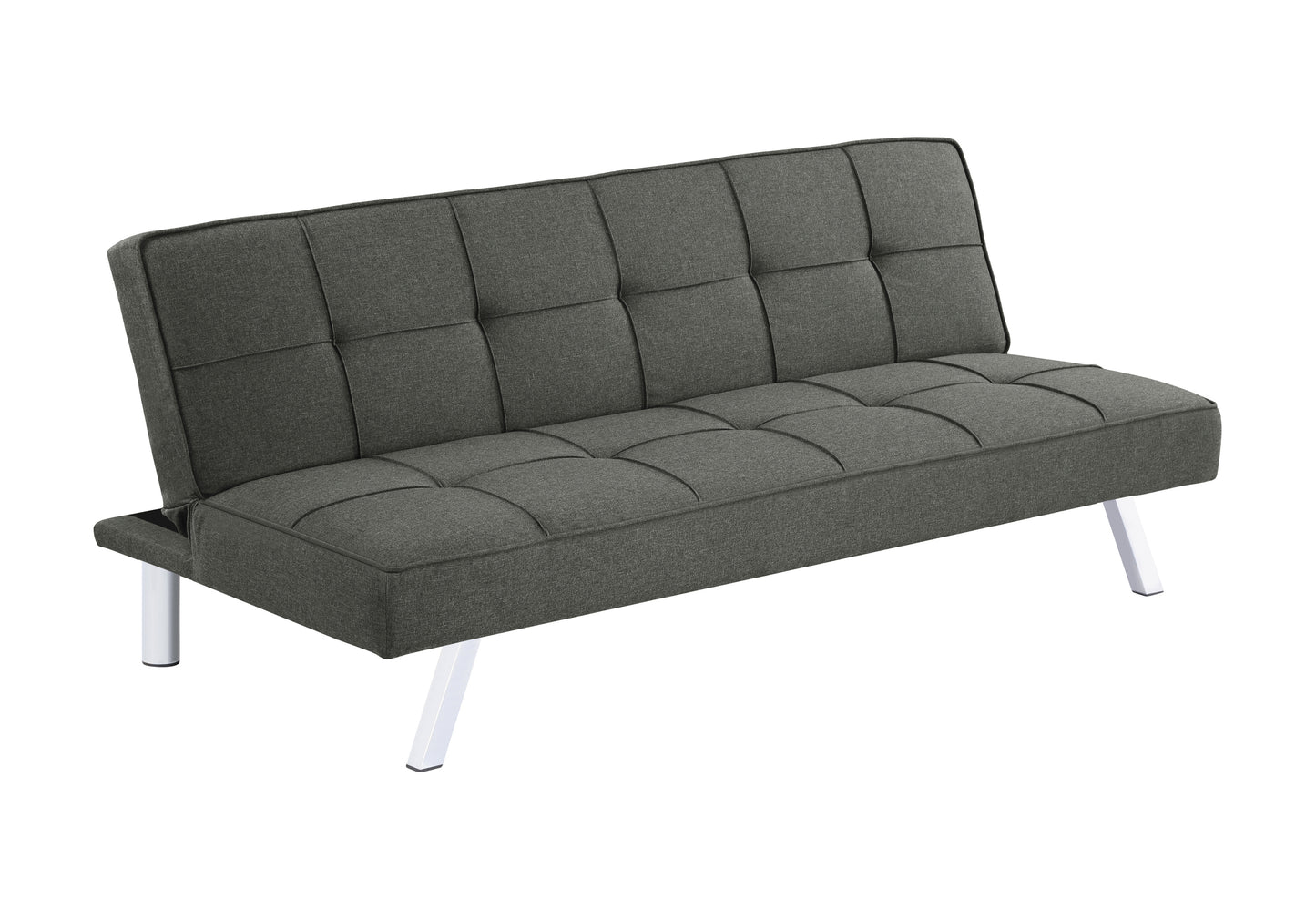 Joel Upholstered Tufted Convertible Sofa Bed Grey