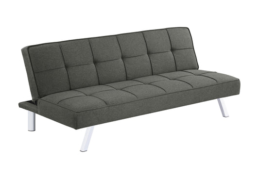 Joel Upholstered Tufted Convertible Sofa Bed Grey