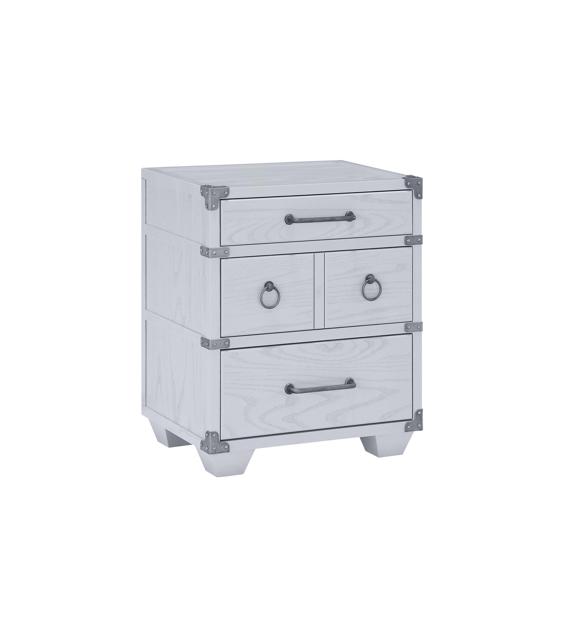 Orchest Gray Nightstand w/3 Drw - ATL FURNITURE