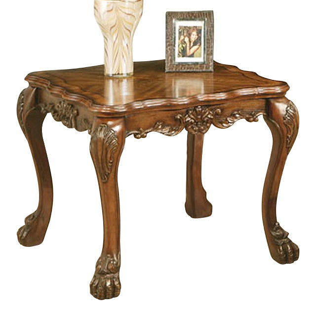 Acme Dresden Traditional End Table in Cherry Oak 12166 - ATL FURNITURE