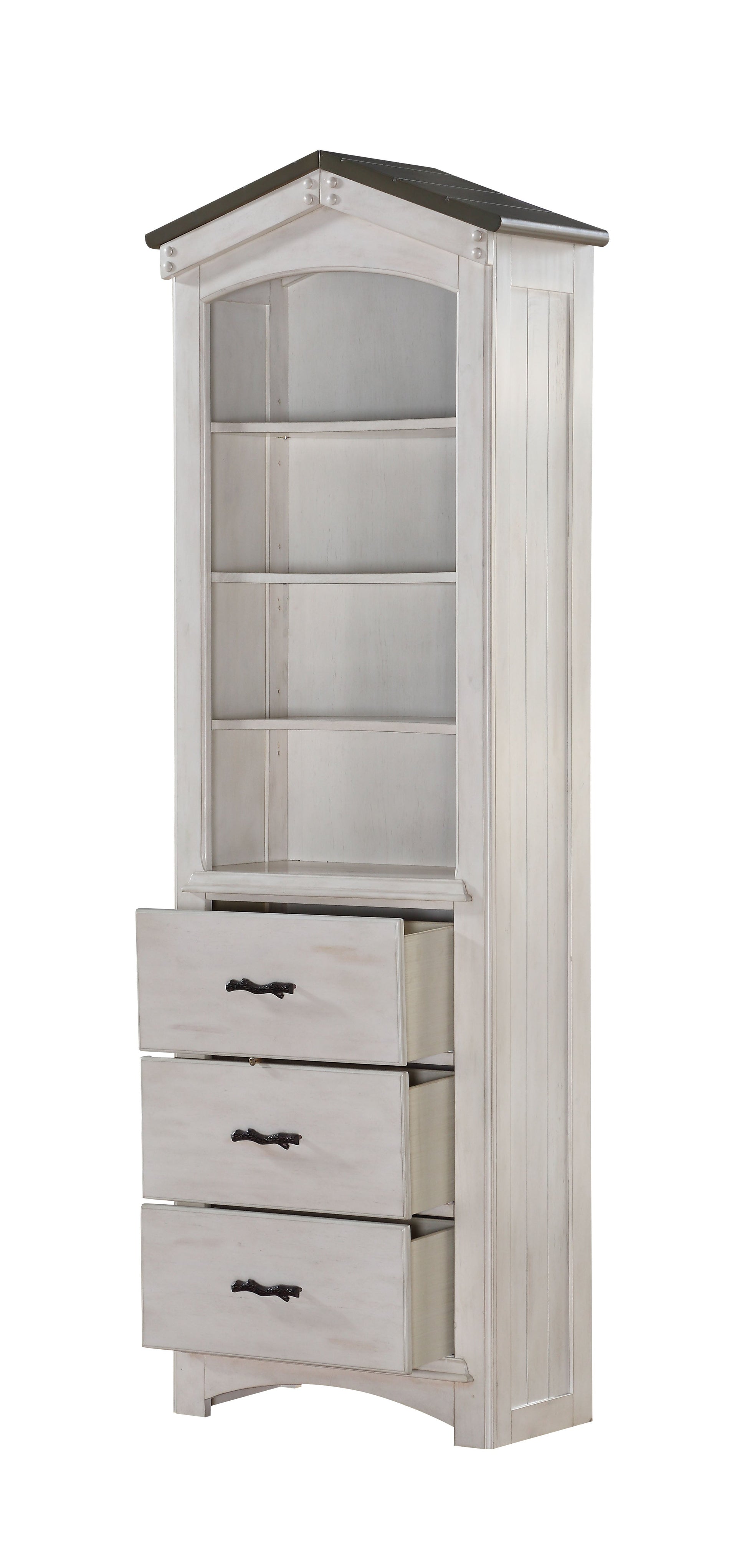 Tree House Weathered White & Washed Gray Bookcase - ATL FURNITURE