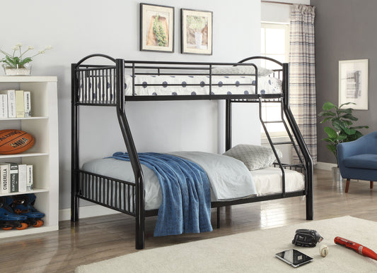 Cayelynn Black Bunk Bed (Twin/Full) - ATL FURNITURE