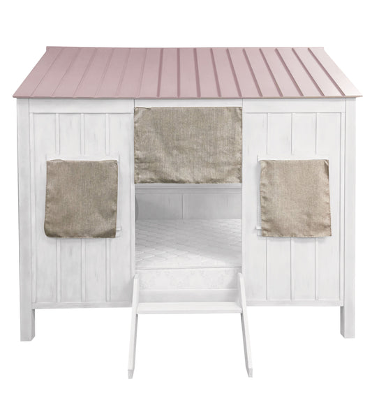 Spring Cottage White & Pink Full Bed - ATL FURNITURE