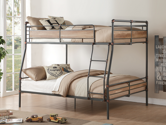 Brantley II Sandy Black & Dark Bronze Hand-Brushed Full XL/Queen Bunk Bed - ATL FURNITURE