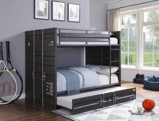 Cargo Gunmetal Bunk Bed (Full/Full) - ATL FURNITURE