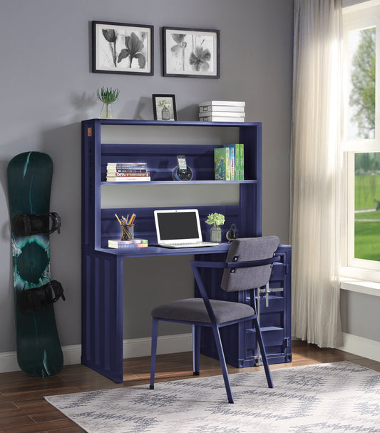 Cargo Blue Desk & Hutch - ATL FURNITURE