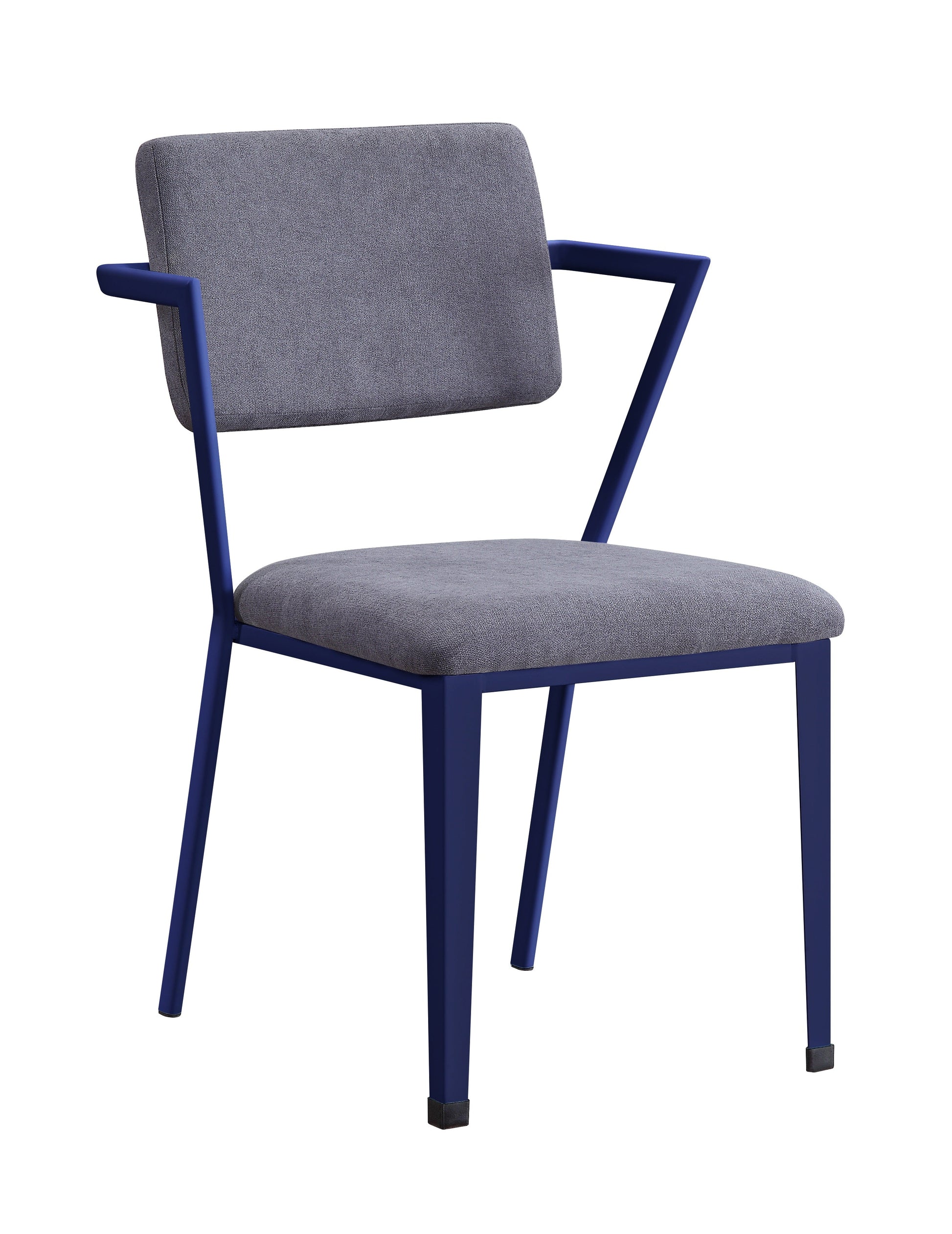 Cargo Gray Fabric & Blue Chair - ATL FURNITURE