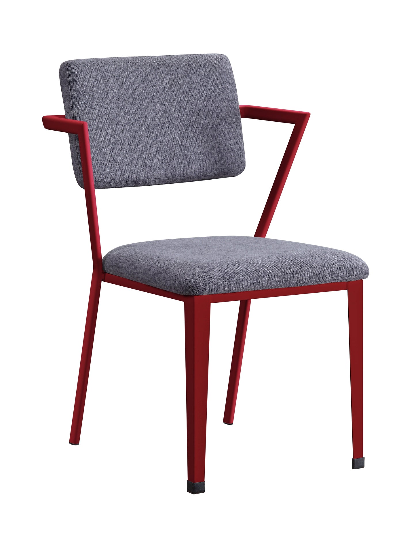 Cargo Gray Fabric & Red Chair - ATL FURNITURE