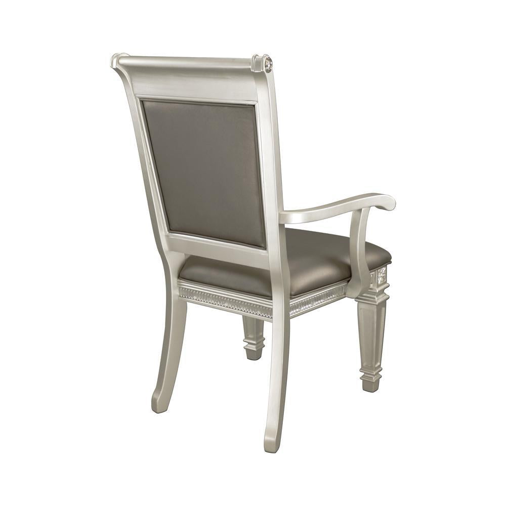 1958A Bevelle Glam Silver Wood Arm Chair (Set Of 2) - 1958A By Homelegance - ATL FURNITURE