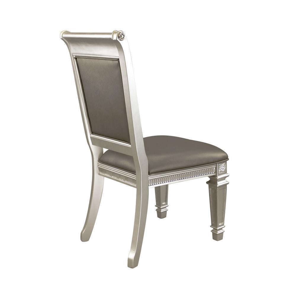 1958S Bevelle Glam Silver Wood Side Chair (Set Of 2) - 1958S By Homelegance - ATL FURNITURE