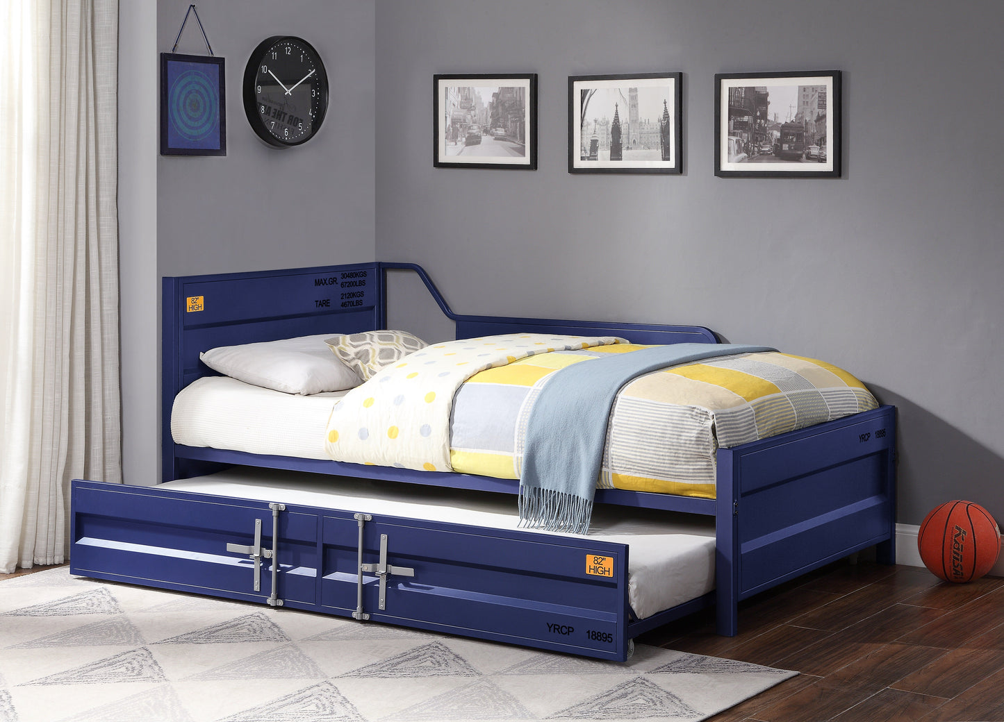 Cargo Blue Daybed & Trundle (Twin Size) - ATL FURNITURE