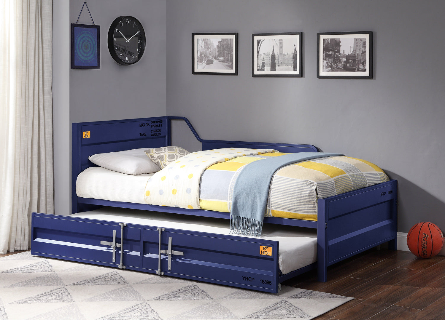 Cargo Blue Daybed & Trundle (Twin Size) - ATL FURNITURE