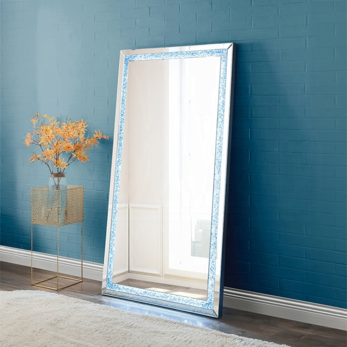 Noralie Mirrored & Faux
Diamonds Floor Mirror - ATL FURNITURE