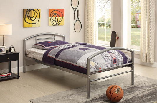 Baines Casual Silver Twin Bed - ATL FURNITURE