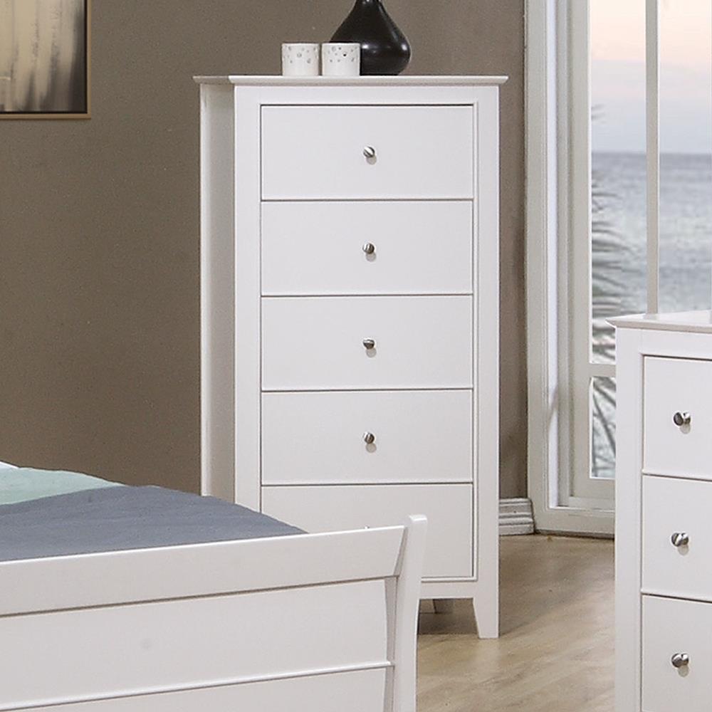 Selena Contemporary White Chest - ATL FURNITURE