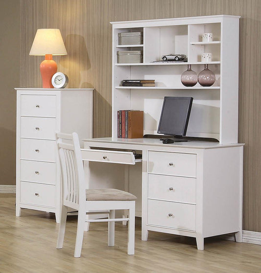 Selena Contemporary White Desk - ATL FURNITURE