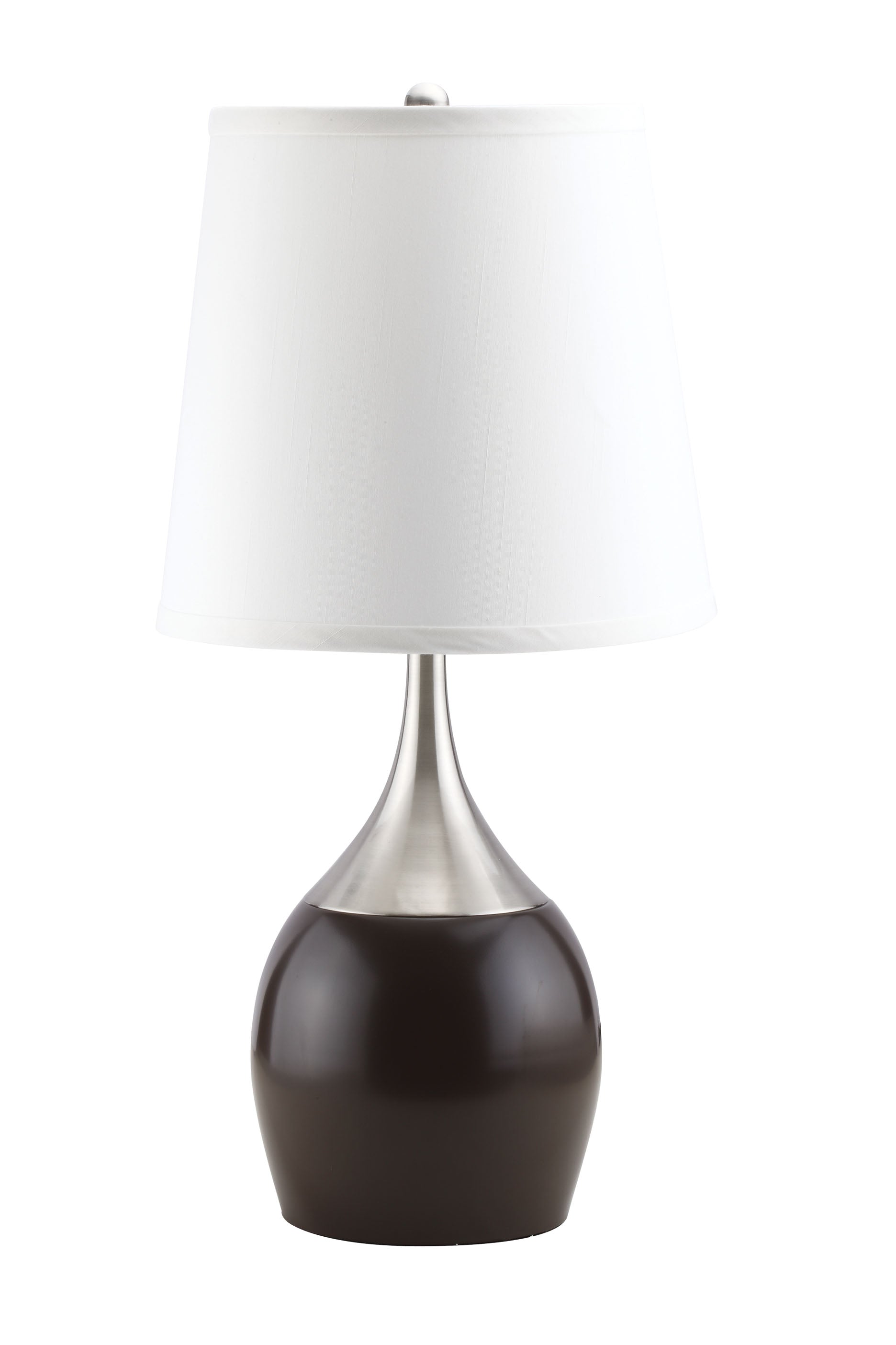 Willow Brushed Silver, Espresso Table Lamp - ATL FURNITURE