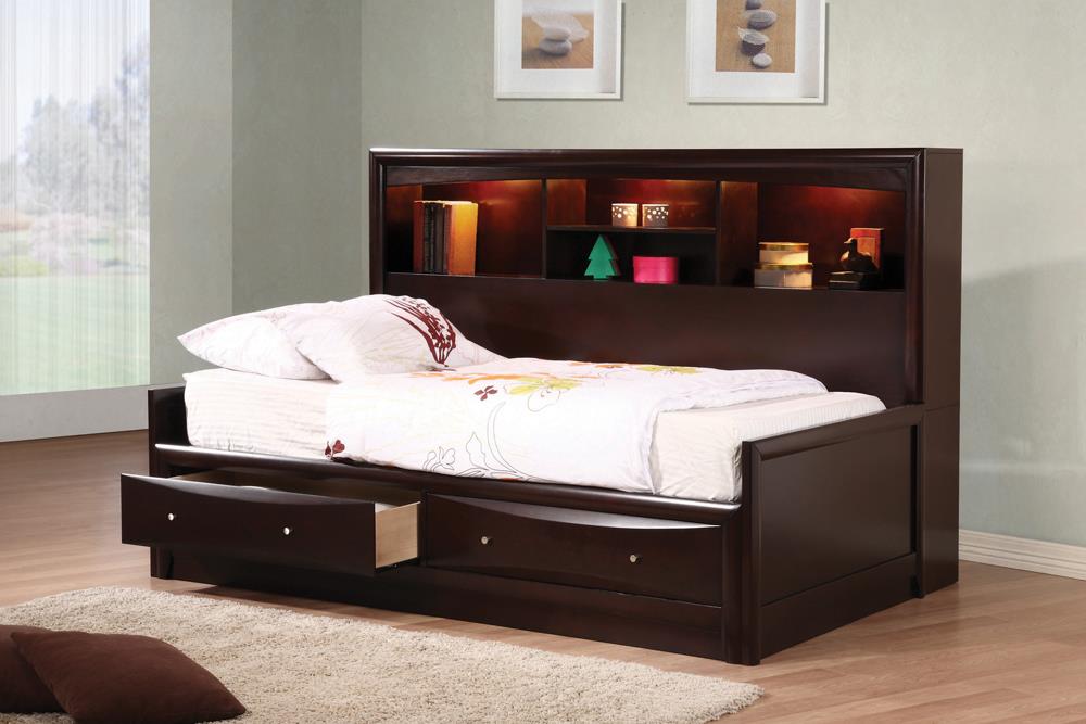 Phoenix Transitional Cappuccino Full Bed - ATL FURNITURE