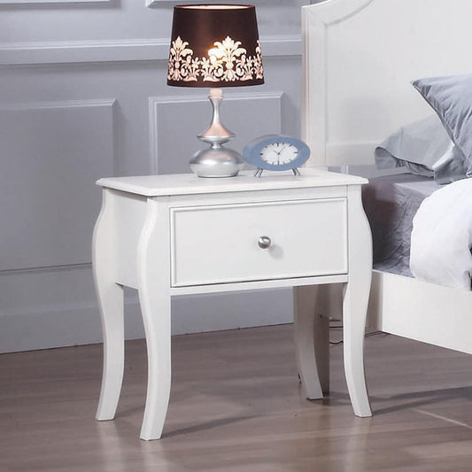 Dominique French Country White Nightstand - ATL FURNITURE