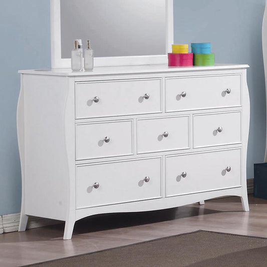 Dominique French Country White Dresser - ATL FURNITURE