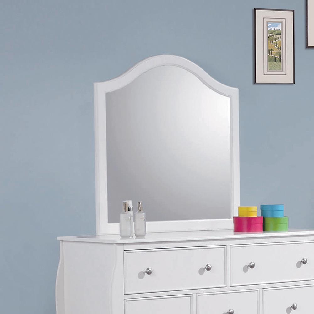 Dominique French Country White Mirror - ATL FURNITURE