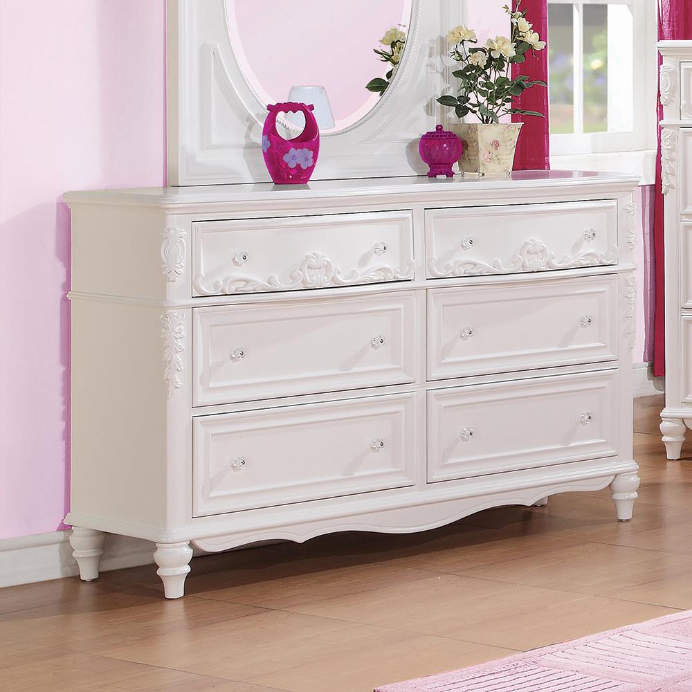 Caroline White Dresser - ATL FURNITURE