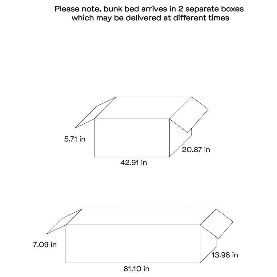 Ryder Wood Twin Over Twin Bunk Bed With Mattress Weathered Taupe