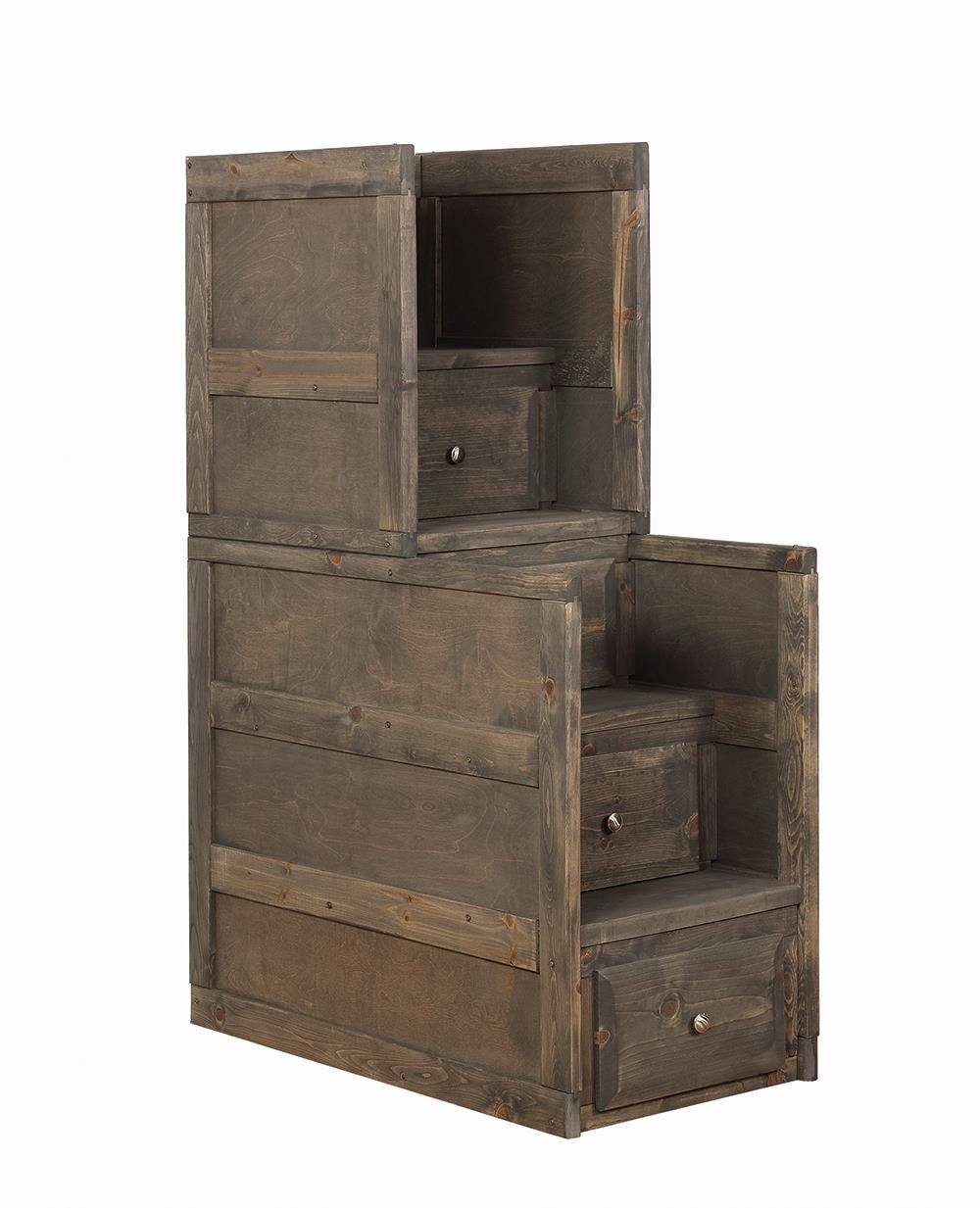 Wrangle Hill Gun Smoke Stairway Chest - ATL FURNITURE