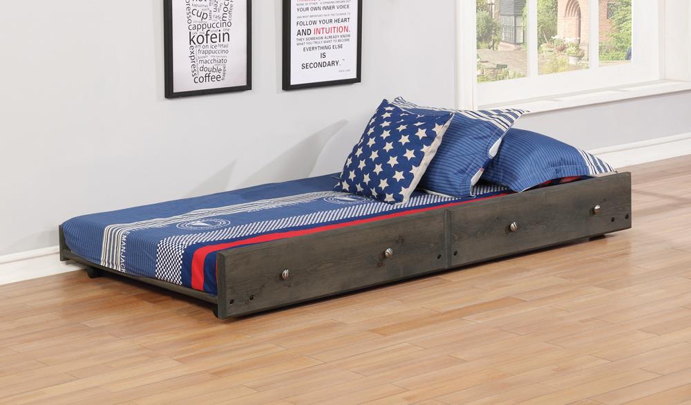 Wrangle Hill Gun Smoke Trundle with Bunkie Mattress - ATL FURNITURE