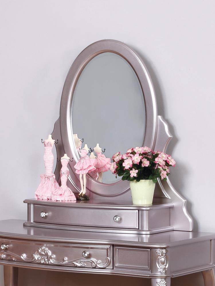 Caroline Metallic Lilac Vanity Mirror - ATL FURNITURE