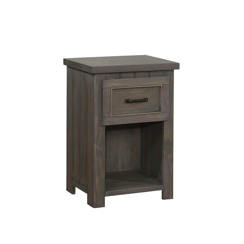 Napoleon Rustic Gun Smoke Nightstand - ATL FURNITURE