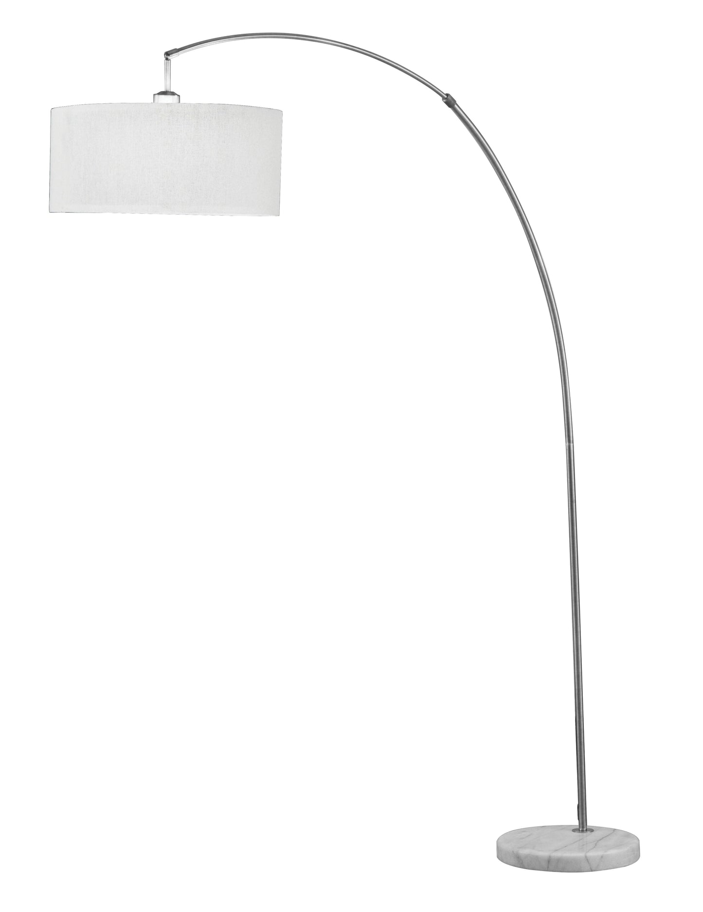 Cagney Brushed Nickel & Marble Floor Lamp - ATL FURNITURE