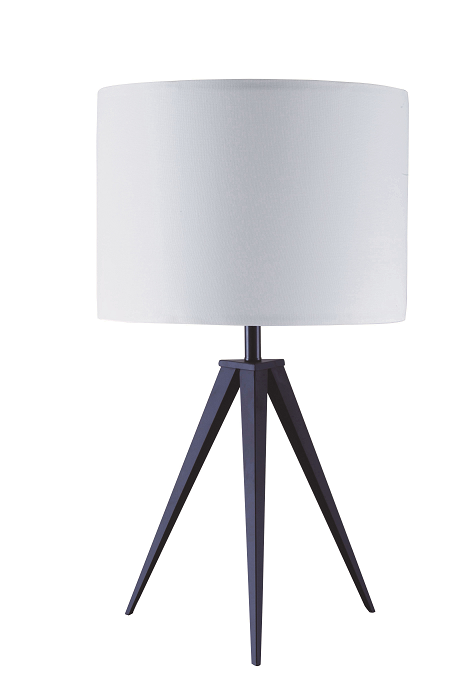 Glynn White & Black Table Lamp - ATL FURNITURE