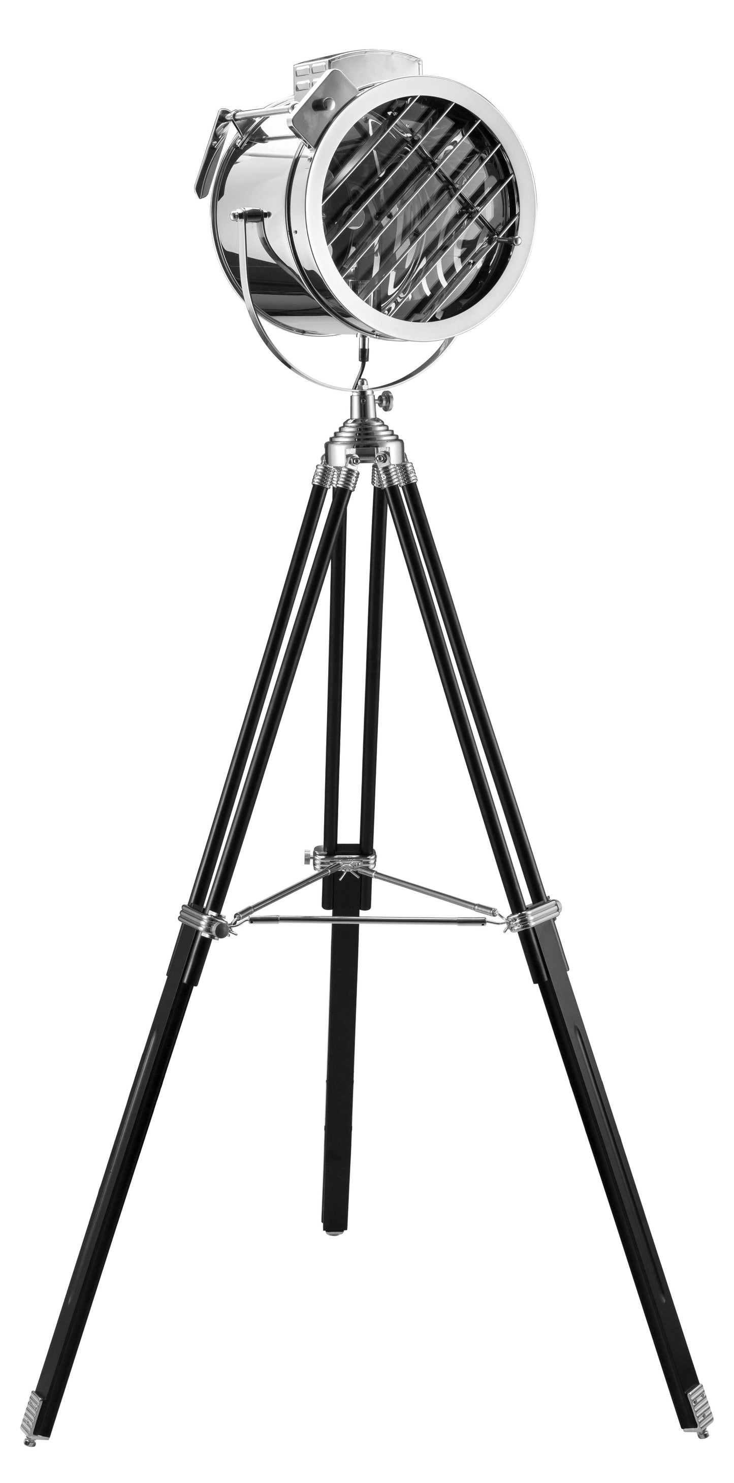 Cinema Black & Chrome Floor Lamp - ATL FURNITURE